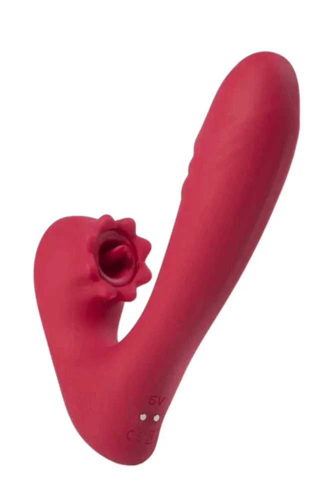 Honey Play Box - Lacy - G Spot Vibrator with Flicking Tongue - Red - Stag Shop