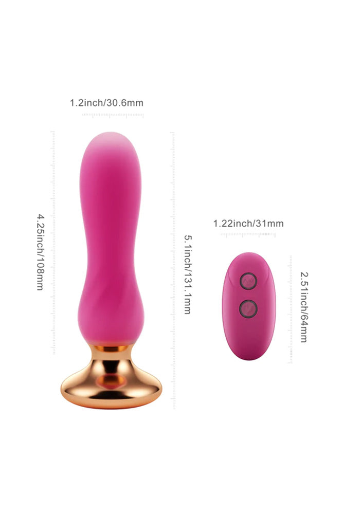 Honey Play Box - Pink Holic Vibrating Remote Controlled Anal Plug - Pink - Stag Shop