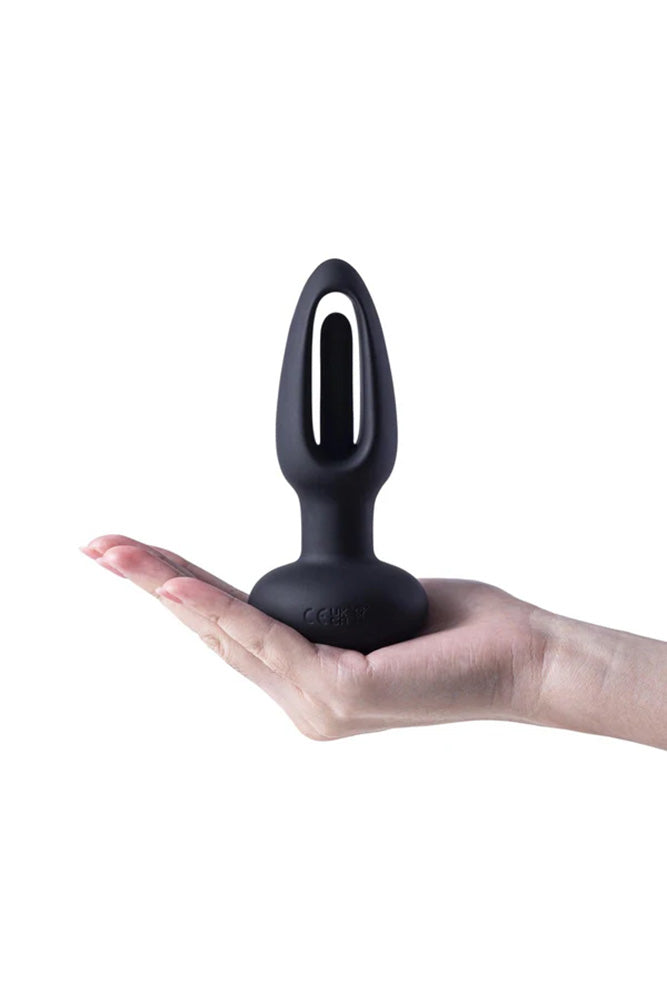 Honey Play Box - Snuggy Tapping Prostate Anal Plug Vibrator - Black - Stag Shop