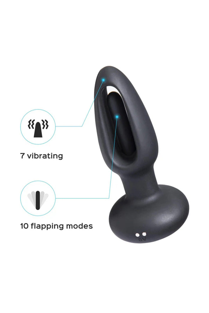 Honey Play Box - Snuggy Tapping Prostate Anal Plug Vibrator - Black - Stag Shop