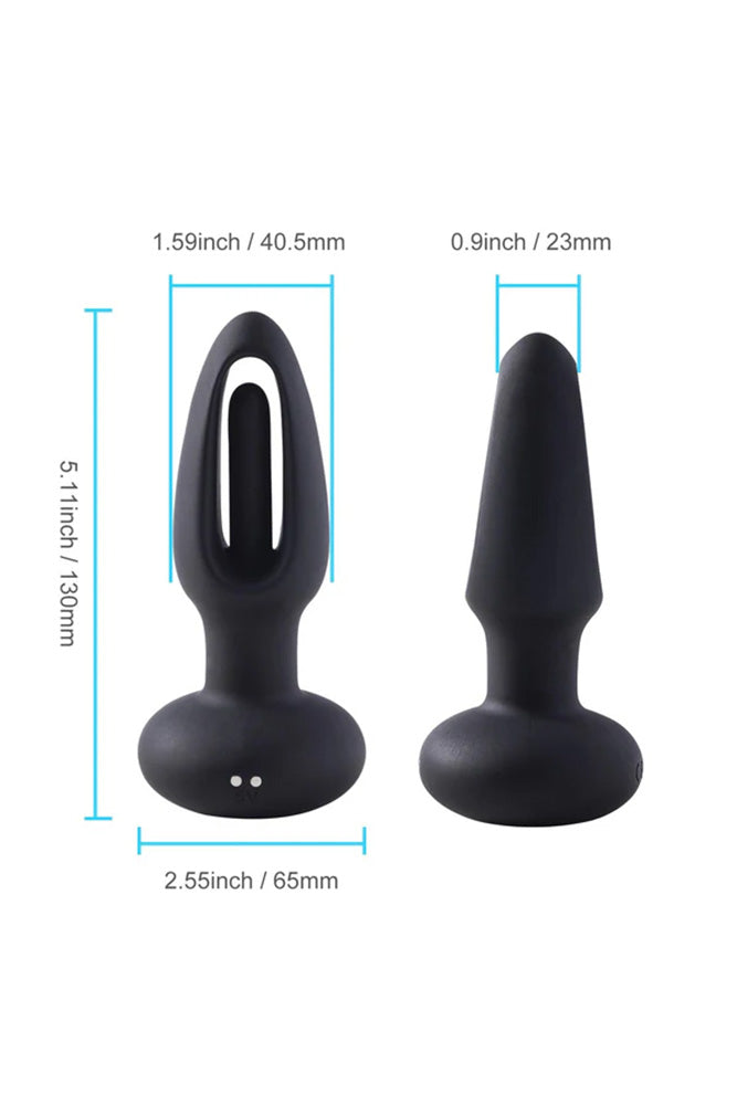Honey Play Box - Snuggy Tapping Prostate Anal Plug Vibrator - Black - Stag Shop
