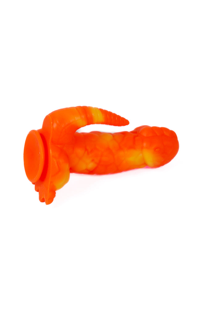 Hott Products - Playeontology - Dino Dick 6" Dildo - Orange - Stag Shop