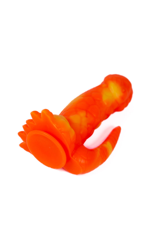 Hott Products - Playeontology - Dino Dick 6" Dildo - Orange - Stag Shop