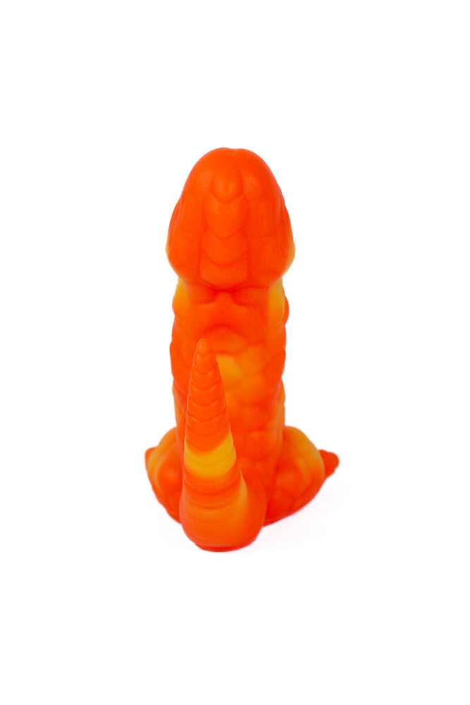 Hott Products - Playeontology - Dino Dick 6" Dildo - Orange - Stag Shop