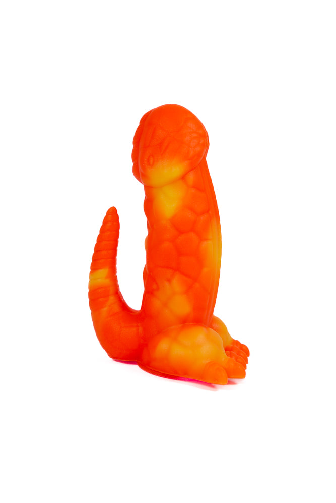 Hott Products - Playeontology - Dino Dick 6" Dildo - Orange - Stag Shop