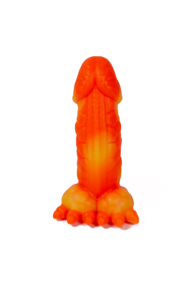 Hott Products - Playeontology - Dino Dick 6" Dildo - Orange - Stag Shop