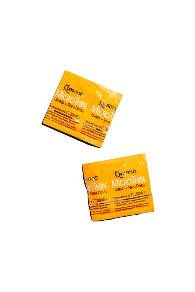 Kimono - MicroThin Ribbed Plus Sensi-Dots - 12 Pack - Stag Shop