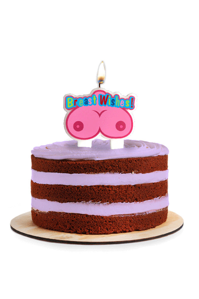 Little Genie - Candyprints - Breast Wishes Party Candle - Pink - Stag Shop