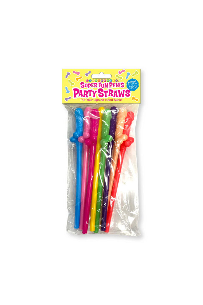 Little Genie - Multicolor Penis Straws - 8 Pack - Stag Shop