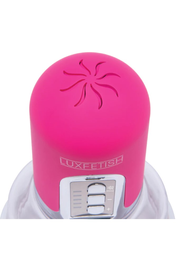 Electric Eel - Lux Fetish - Rechargeable 4-Function Auto Pussy Pump With Clit Clamp - Pink - Stag Shop