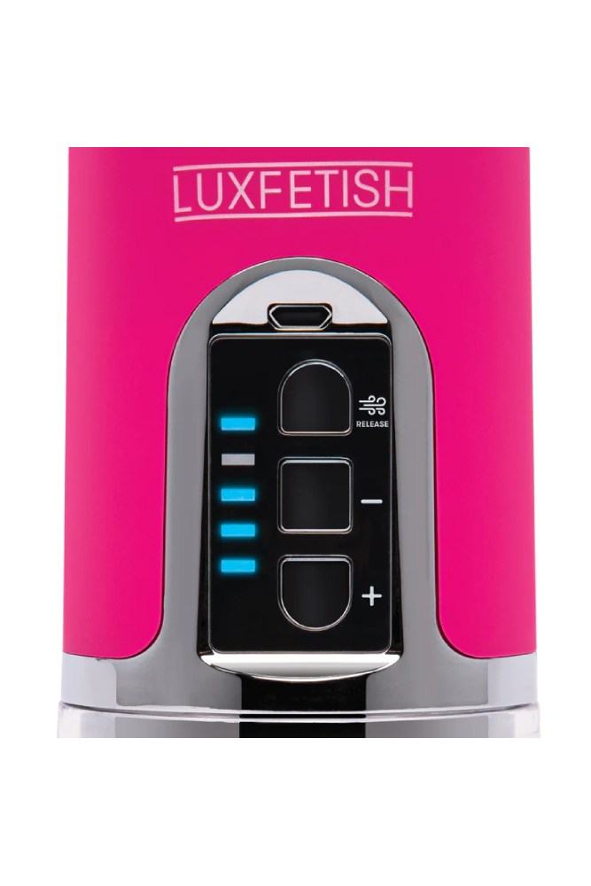 Electric Eel - Lux Fetish - Rechargeable 4-Function Auto Pussy Pump With Clit Clamp - Pink - Stag Shop