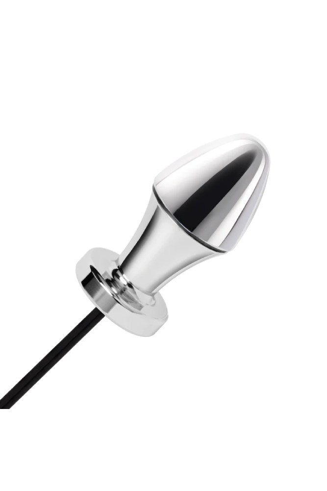 Electric Eel - Lux Fetish - Electro-sex Shock Butt Plug With Remote Control - Silver/Black - Stag Shop