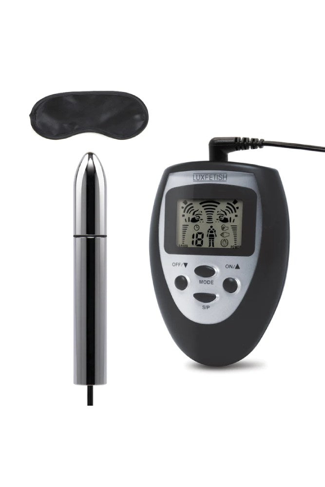 Electric Eel - Lux Fetish - Electro-sex Shock Wand With Remote Control - Silver/Black - Stag Shop