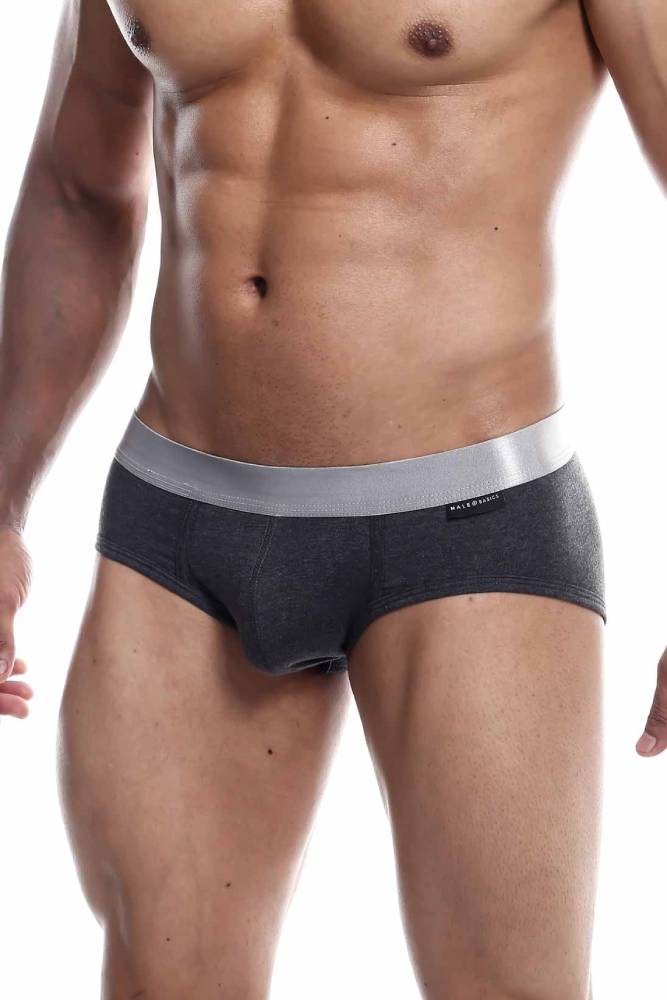 Male Basics - Pima Brief - Grey - MB103 - Stag Shop