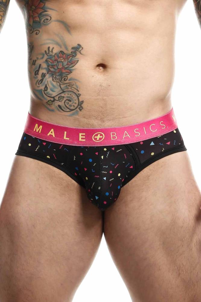 Male Basics - Sexy Pouch Brief - Black Confetti - MBH03 - Stag Shop