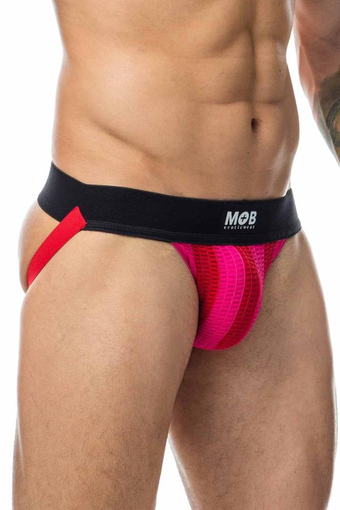 Male Basics - Black Belt Jock - Black/Red - MBL110 - Stag Shop