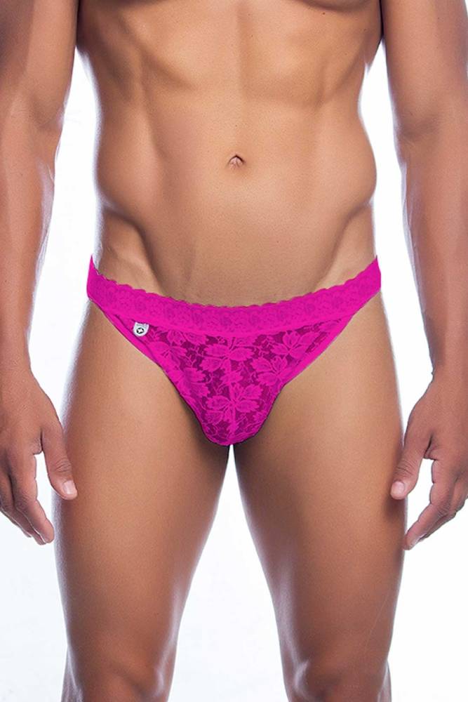 Male Basics - Lace Jockstrap - Pink - MBL12 - Stag Shop