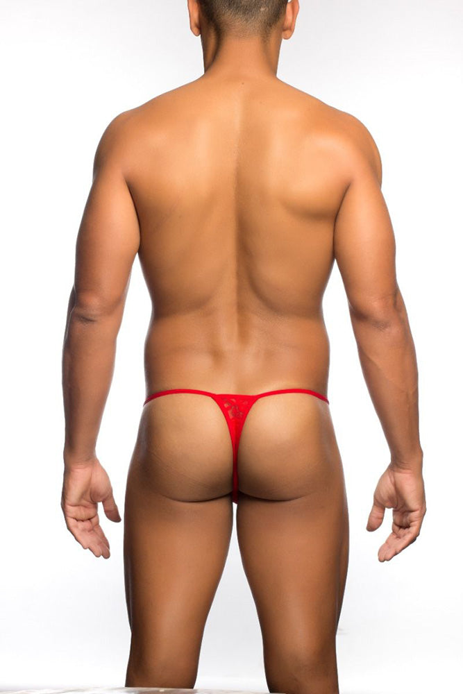 Male Basics - Lace Thong - Red - MBL27 - Stag Shop