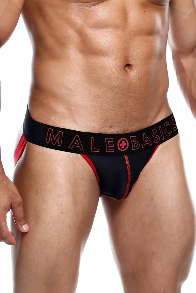 Male Basics - Neon Jockstrap - Red - MBN04 - Stag Shop