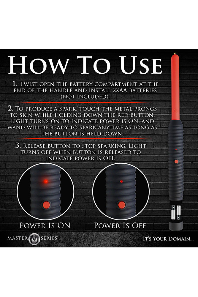 XR Brands - Master Series - Spark Rod Zapping Wand - Stag Shop