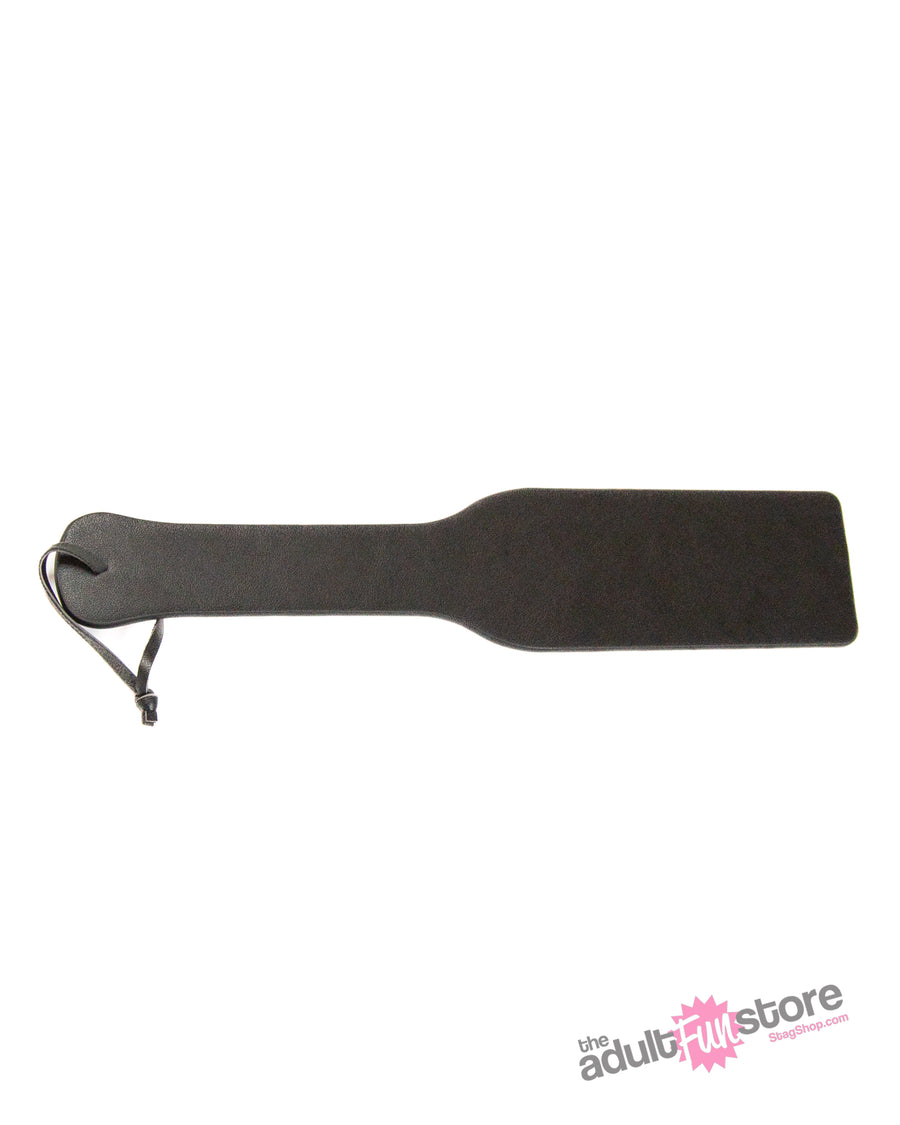 NS Novelties - Bondage Couture - Faux Leather Paddle - Black - Stag Shop