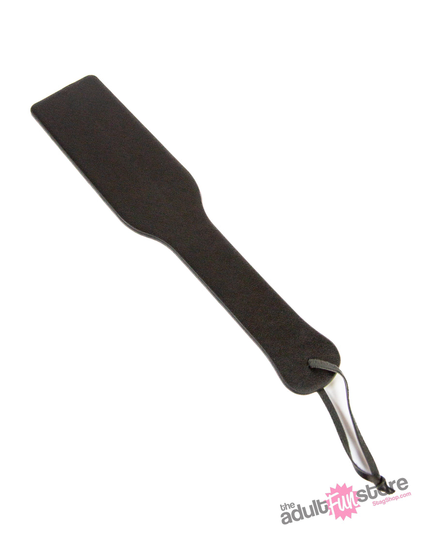 NS Novelties - Bondage Couture - Faux Leather Paddle - Black - Stag Shop