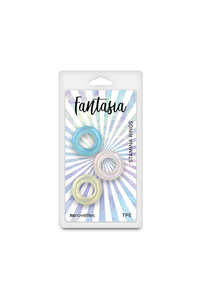 NS Novelties - Fantasia - Stamina Cock Rings - 3pk - Multicolor - Stag Shop