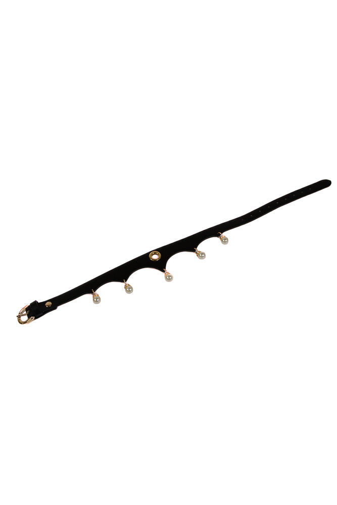 NS Novelties - Fetish & Fashion - Jezebel Collar - Black/Gold - Stag Shop