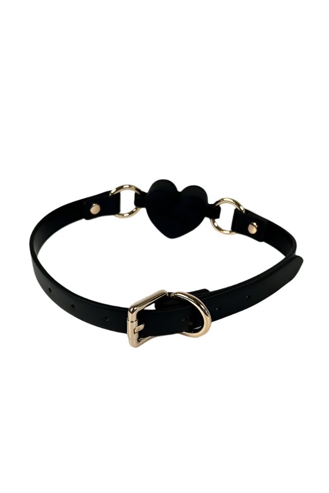 NS Novelties - Fetish & Fashion - Katherine Heart Gag - Black - Stag Shop