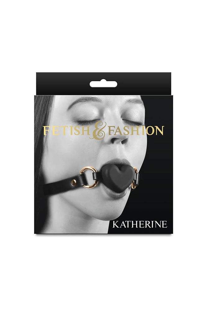 NS Novelties - Fetish & Fashion - Katherine Heart Gag - Black - Stag Shop