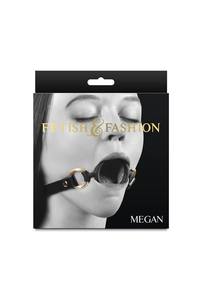 NS Novelties - Fetish & Fashion - Megan Ring Gag - Black - Stag Shop