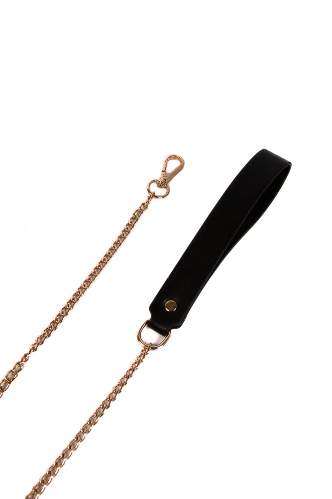 NS Novelties - Fetish & Fashion - Nyx Leash - Black/Gold - Stag Shop