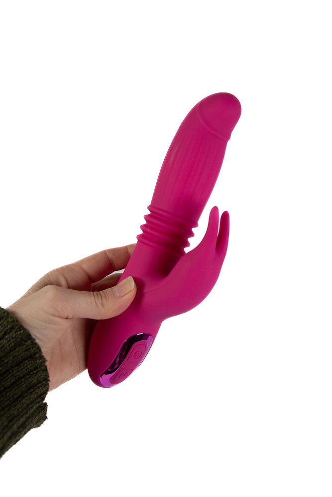 NS Novelties - INYA - Passion Thrusting & Expanding Rabbit Vibrator - Pink - Stag Shop