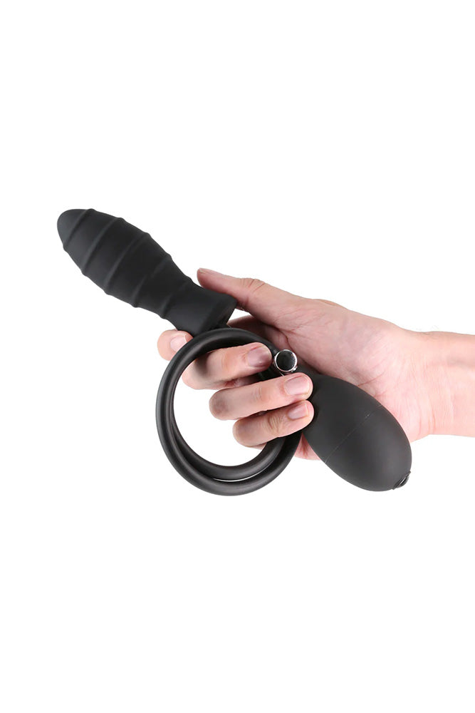 NS Novelties - Renegade - InflataPlay Inflatable Anal Plug - Black - Stag Shop