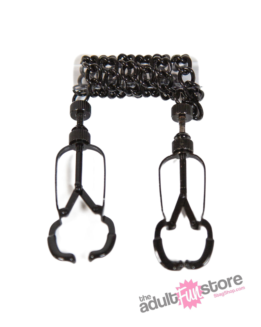 Ouch by Shots Toys - Helix Nipple Clamps - Black - Stag Shop
