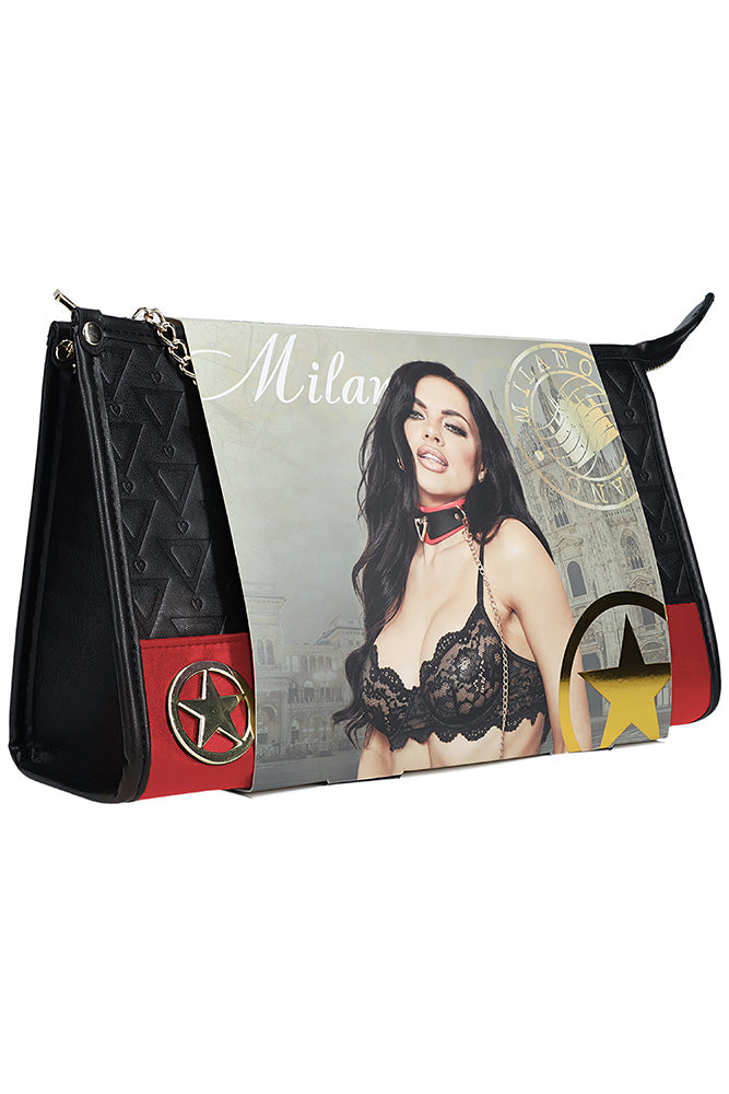 Ouch International - Milan Collection - Bondage Kit with Bag - Black - Stag Shop