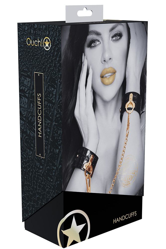 Ouch International - Rome Collection - Handcuffs - Black/Gold - Stag Shop