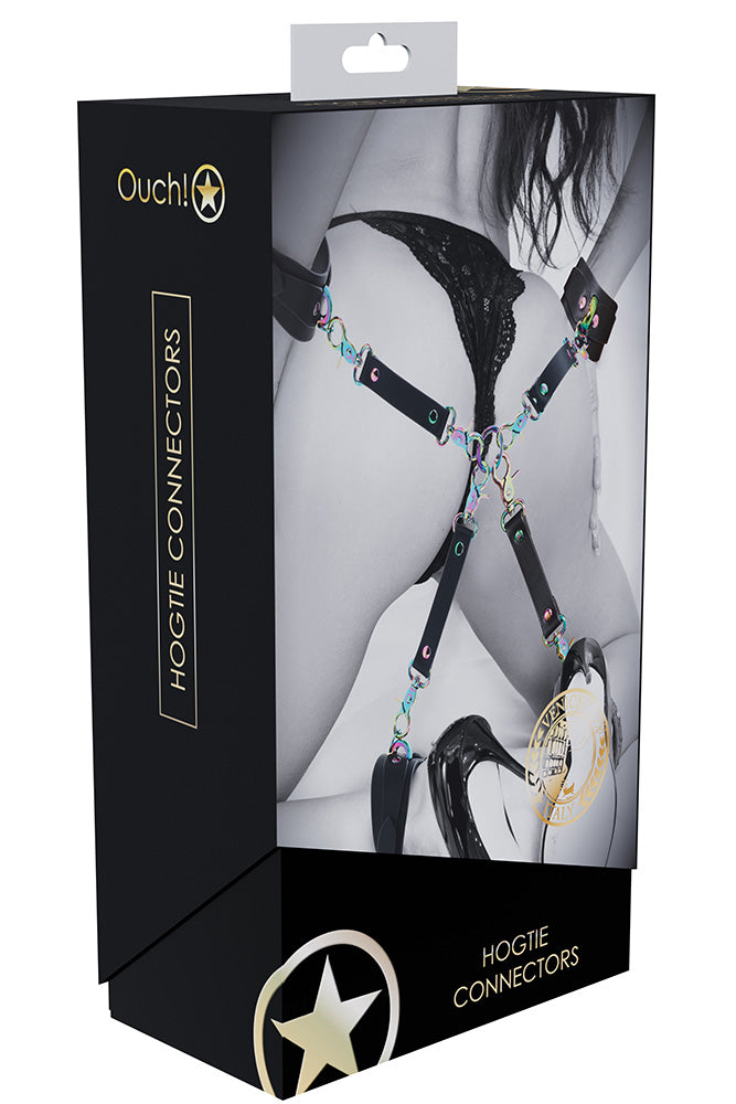Ouch International - Venice Collection - Hogtie Connector - Black/Iridescent - Stag Shop