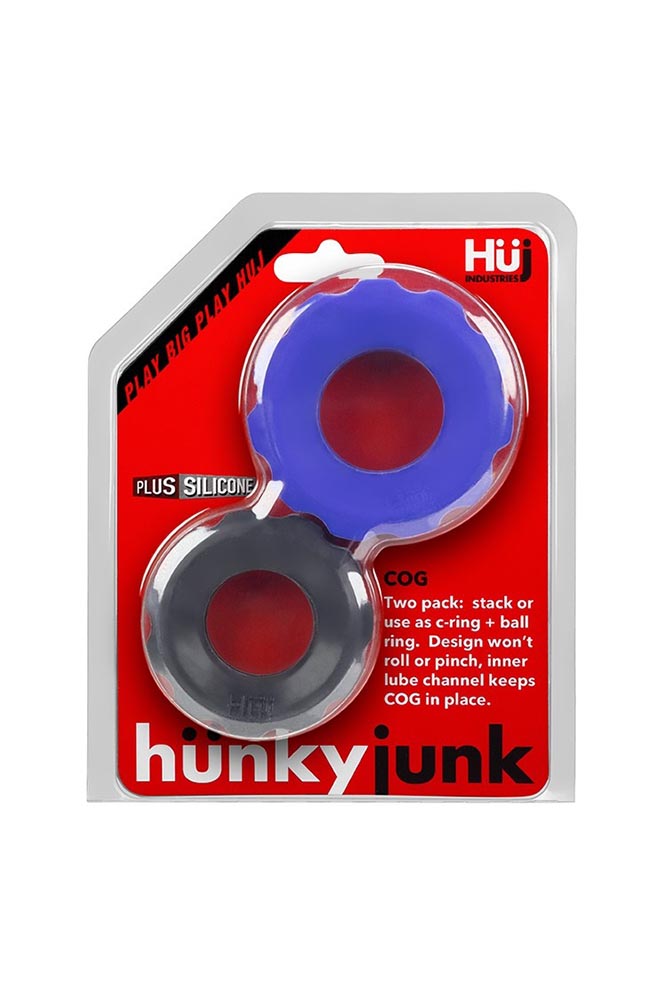 Oxballs - Hunkyjunk - Cog 2-Pack Cock Rings - Assorted - Stag Shop