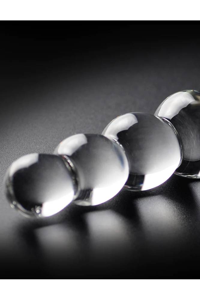 Pipedream - Icicles - No. 2 - Beaded Glass Dildo - Clear - Stag Shop