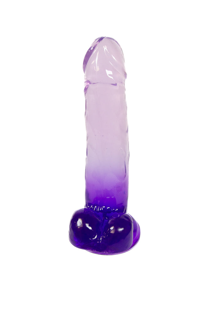 Pipedream - King Cock - 7 inch Clear Realistic Cock with Balls - Purple - Stag Shop
