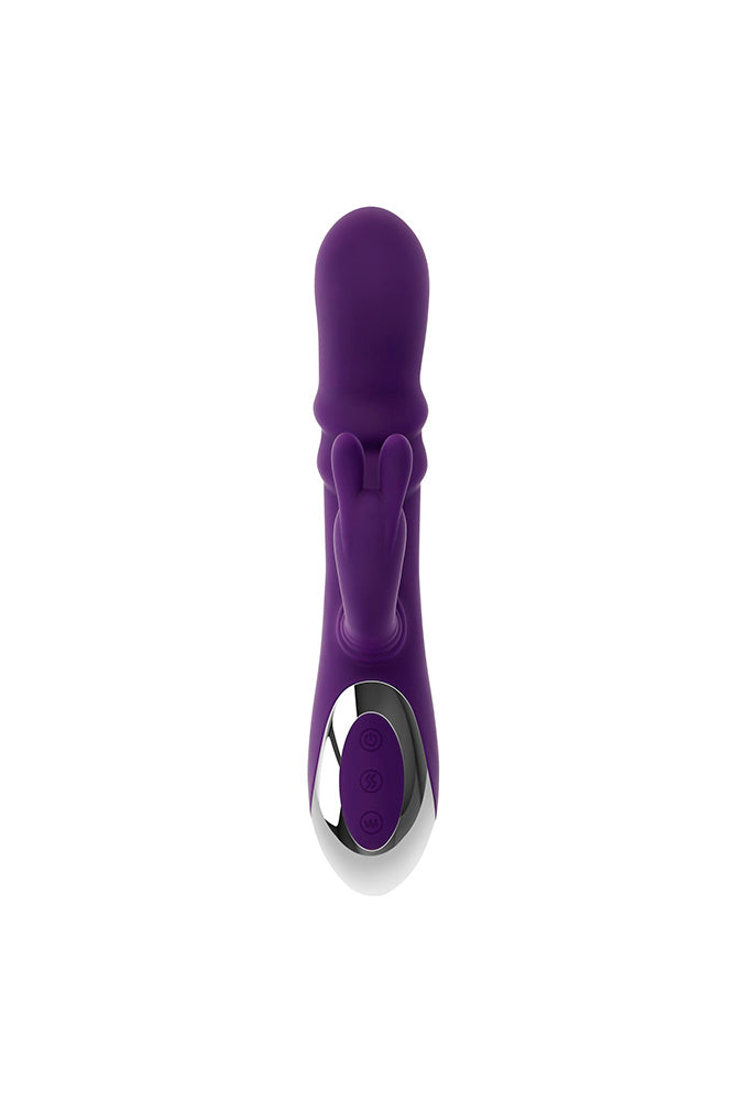 Playboy - Bunny Punch Rabbit Vibrator With Twirling Head - Purple - Stag Shop