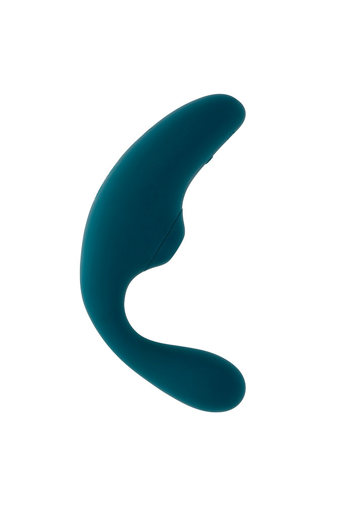 Playboy - Charmer Dual Vibrator With Air Pulse Clitoral Stimulator - Teal - Stag Shop