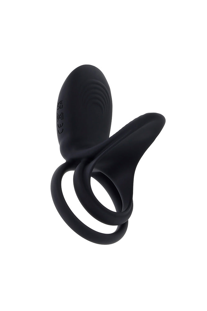 Playboy - Just Right Vibrating Cock Ring - Black - Stag Shop