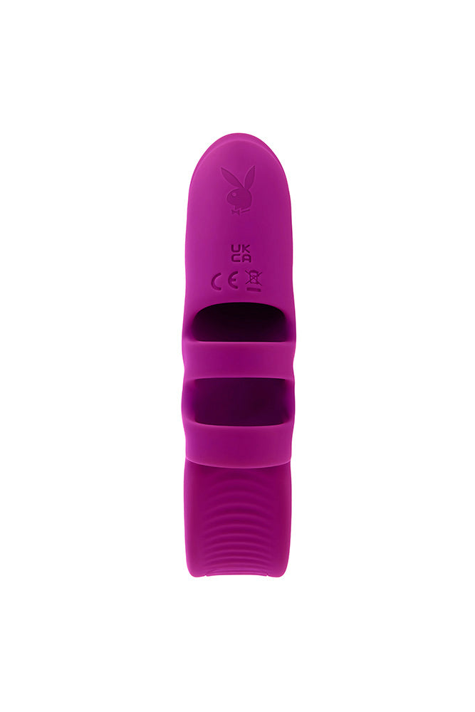 Playboy - Lend A Hand Rabbit Finger Vibrator - Purple - Stag Shop