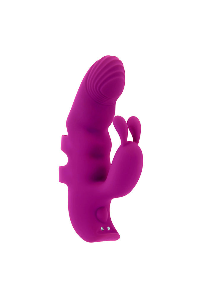 Playboy - Lend A Hand Rabbit Finger Vibrator - Purple - Stag Shop