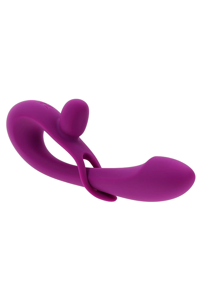 Playboy - Cha Cha Slide Dual Vibrator With Adjustable Clitoral Shaft - Purple - Stag Shop