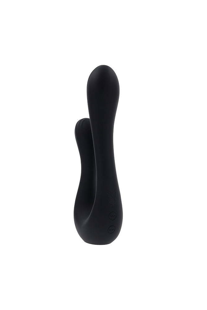 Playboy - The Swan Dual Vibrator - Black - Stag Shop