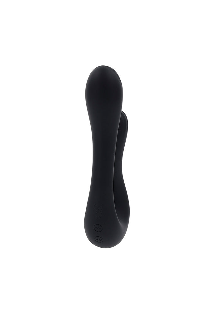 Playboy - The Swan Dual Vibrator - Black - Stag Shop
