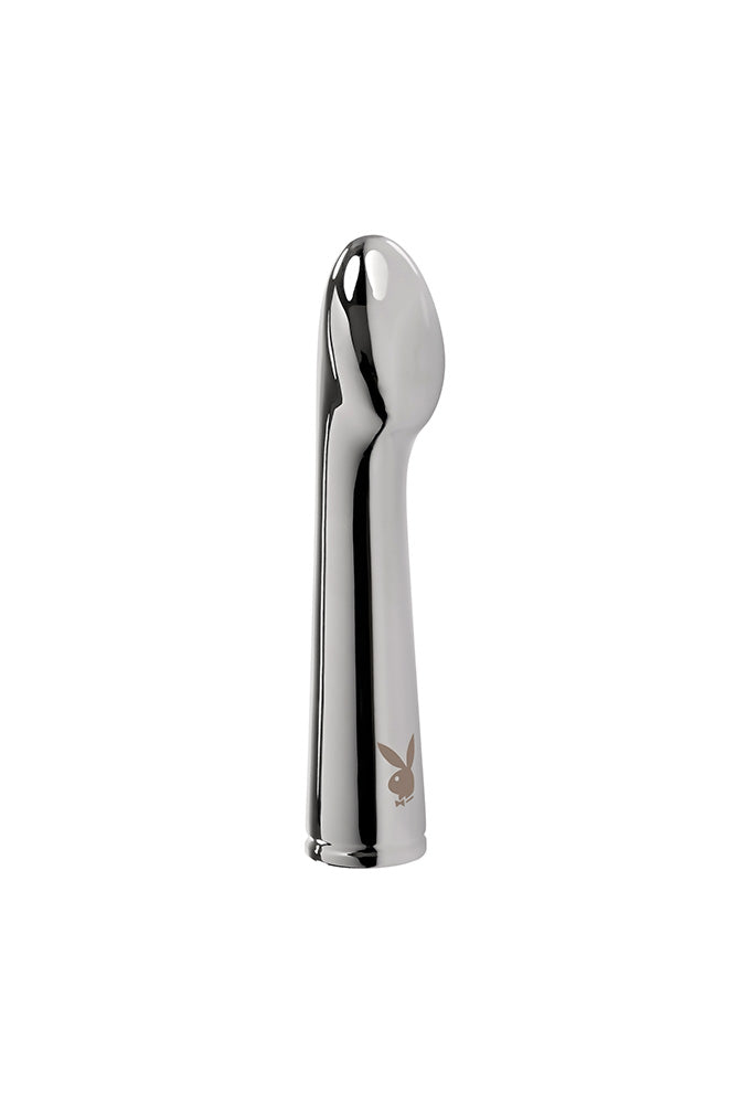 Playboy - Swoon Metal G-Spot Vibrator - Silver - Stag Shop